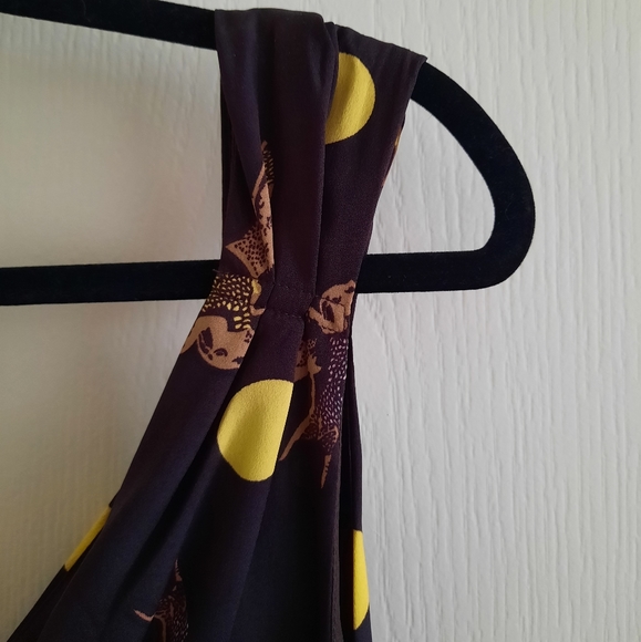 Bird and Polka Dot Print Plus Size Dress by Diya NWOT - Picture 6 of 13